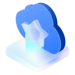 Cloud and Star Icon - icon - PNG