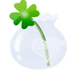 Clover Vase - heart shape - Lossless PNG