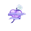 Purple Heart Flower - heart shape - Lossless PNG