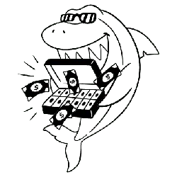 Shark with Sunglasses - shark - Transparent Background PNG