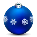 Blue Christmas Ornament - snowflake - High Resolution PNG