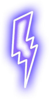 Lightning Bolt Symbol - glowing - High Resolution PNG