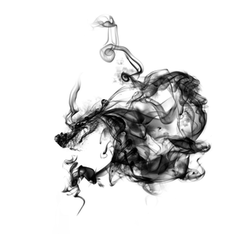 Abstract Line Art on Black Background - modern aesthetics - High Resolution PNG
