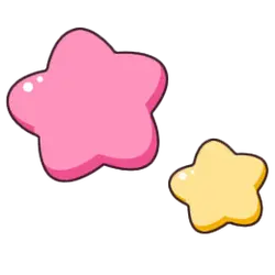 Pink and Yellow Stars - Designer Recommended PNG