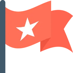 Red Flag - star - High Resolution PNG