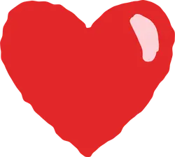 Heart Balloon - red - simple - PNG