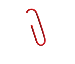 Paperclip - stationery - red - Free PNG