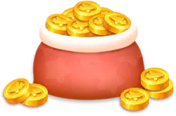 Bag of Gold Coins - treasure - Transparent Background PNG