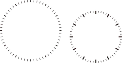 Abstract Clocks - lines - Transparent Background PNG