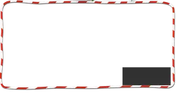 Black Background with Red and White Striped Border - red - Free PNG