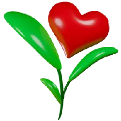 Heart Plant - red - High Resolution PNG