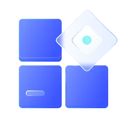 Blue Square Icon - tech feel - Free Download PNG