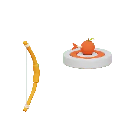 Bow and Arrow Shooting Apple - apple - High Resolution PNG