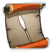 Scroll and Arrow - historical - PNG