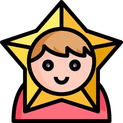 Smiling Star - star - simple - Transparent Layer PNG
