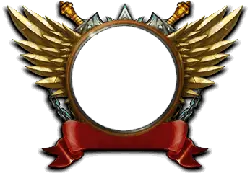 Golden Wings Emblem - decorative - High Resolution PNG
