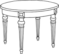 Round Table - No Background PNG