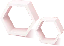 Hexagonal Decorative Items - simple - No Watermark PNG