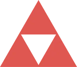 Red Triangle - geometric shape - Transparent Background PNG