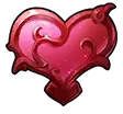 Heart-shaped ornament - red - Free PNG