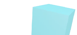 Blue Cube - geometric shape - 3D - No Background PNG