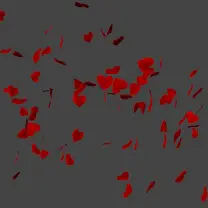 Red Petals - nature - Transparent Background PNG
