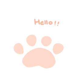 Cat Paw Print - greeting - No Background PNG