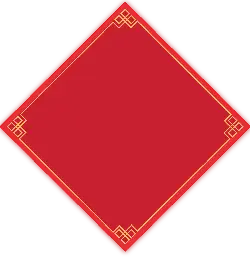 Red Square Pattern - chinese style - Free PNG