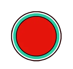 Watermelon - circle - red - Transparent Background PNG
