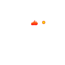 Fire and Sun Emoji - red - PNG