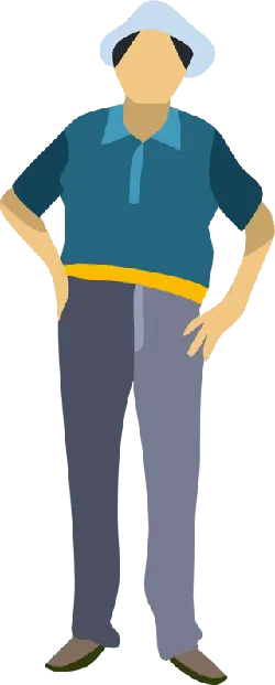 Cartoon Character with Hat - casual wear - High Resolution PNG