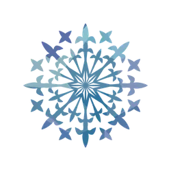 Blue Snowflake Pattern - Curated PNG