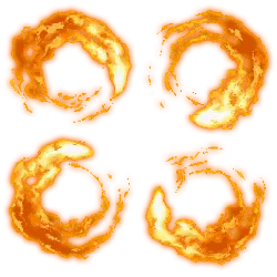 Rotating Fire Rings - rotation - High Resolution PNG