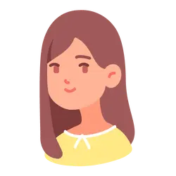 Girl in Yellow - long hair - No Background PNG