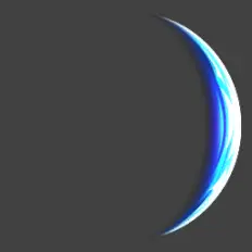 Blue Crescent Moon - PNG