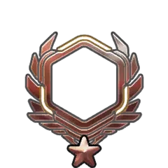 Hexagon Badge - metal - PNG