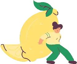 Person Carrying Lemon - person - Transparent Layer PNG