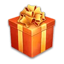 Gift Box - orange - Free PNG