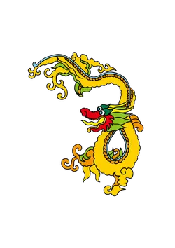 Yellow Dragon - traditional - High Resolution PNG