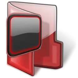Folder Icon - glass texture - storage - High Resolution PNG