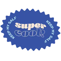 Blue Badge - text - Transparent Layer PNG