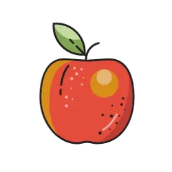 Apple - leaf - shiny - No Background PNG