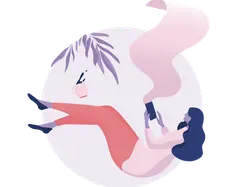 Lady with Phone - phone - High Resolution PNG