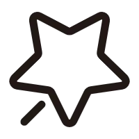 Star - outline - decorative - No Background PNG
