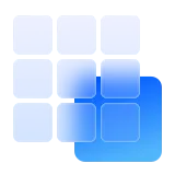 Nine Grids - blue - PNG Images