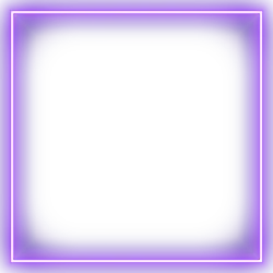 Purple Glowing Square Frame - neon light - High Resolution PNG