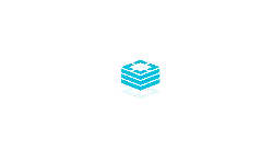 Blue Cube Logo - modern - No Background PNG