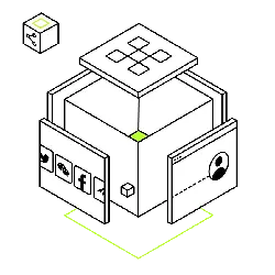 Cube Structure - graphic design - No Background PNG