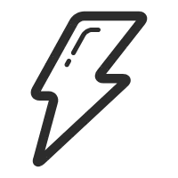 Lightning Bolt Symbol - icon - sign - PNG