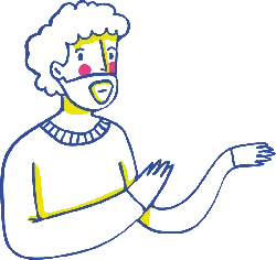 Blue Line Character - line - No Background PNG